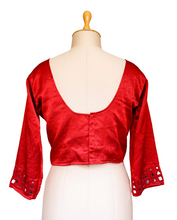 Load image into Gallery viewer, Chilly Red Mirror Silk Blouse
