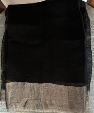 Load image into Gallery viewer, Black and Silver Linen Saree
