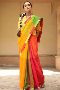 Añjimat Shaded Maheshwari Saree