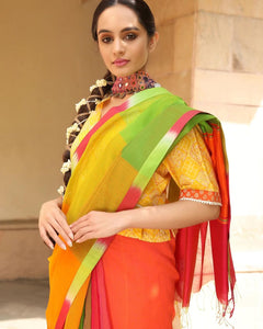 Añjimat Shaded Maheshwari Saree