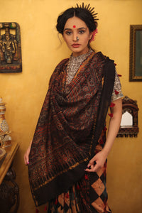 Silpa Ajrakh Saree