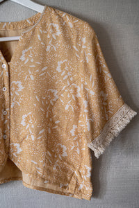 Caramel Fringed Blouse