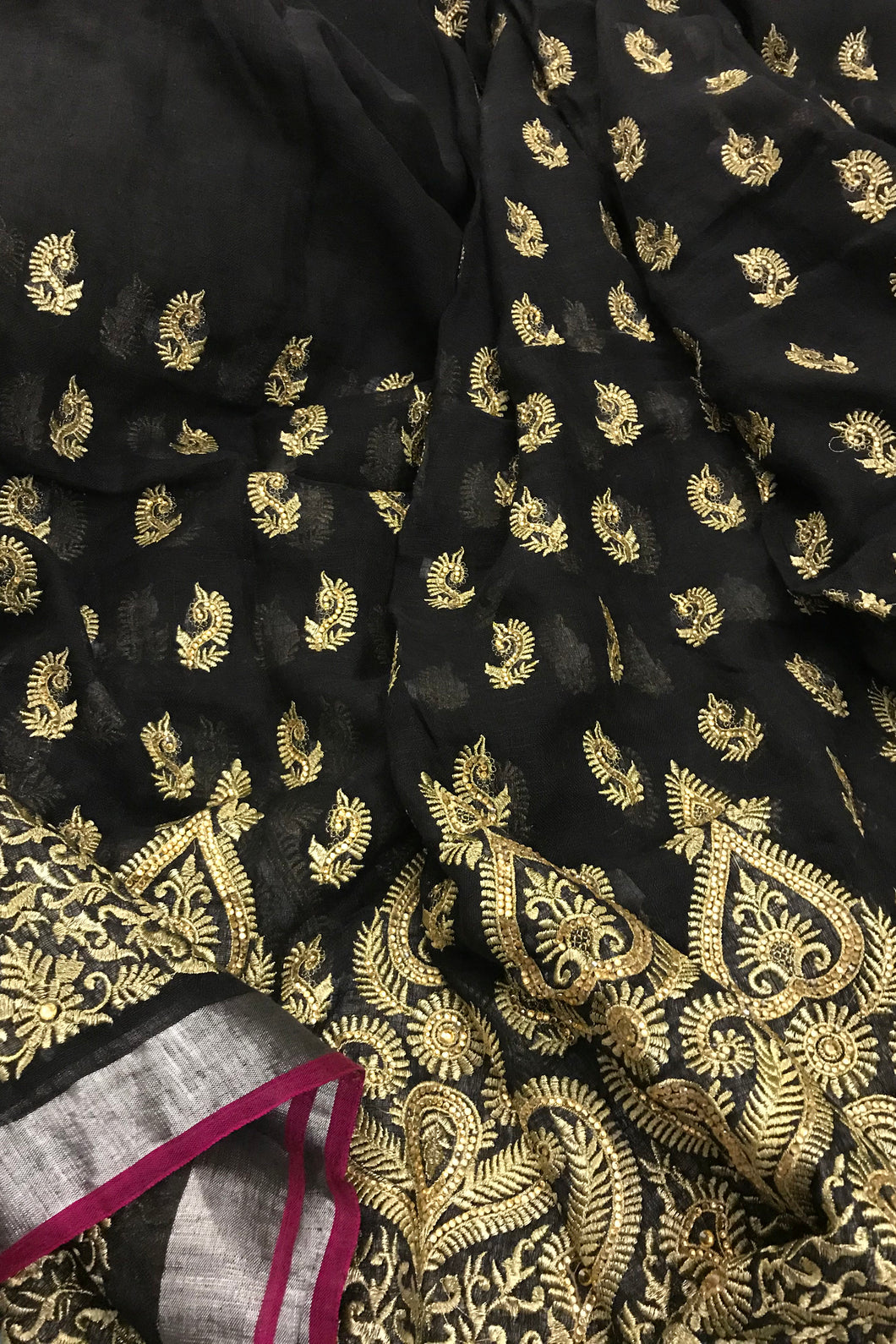 Mid-Summer Night’s Dream Linen Saree