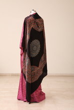 Load image into Gallery viewer, Black and Pink Modal Silk Saree
