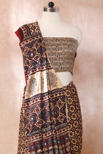 Load image into Gallery viewer, Sadyaskālīna Modal Silk Ajrakh Saree
