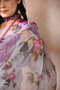 Saumanasa Floral Organza Saree