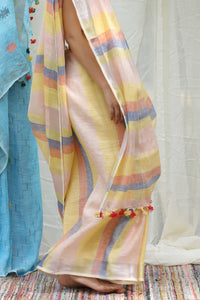 Grīṣma Pastel Linen Saree