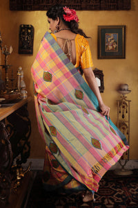 Tejovat Cotton Maheshwari Saree