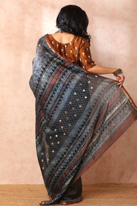 Bagru Cotton Silk Saree