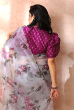 Load image into Gallery viewer, Saumanasa Floral Organza Saree
