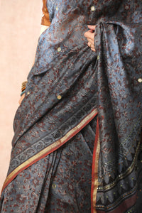 Bagru Cotton Silk Saree