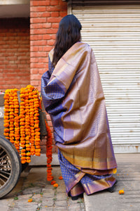 Puskara Blue Kanjivaram Saree